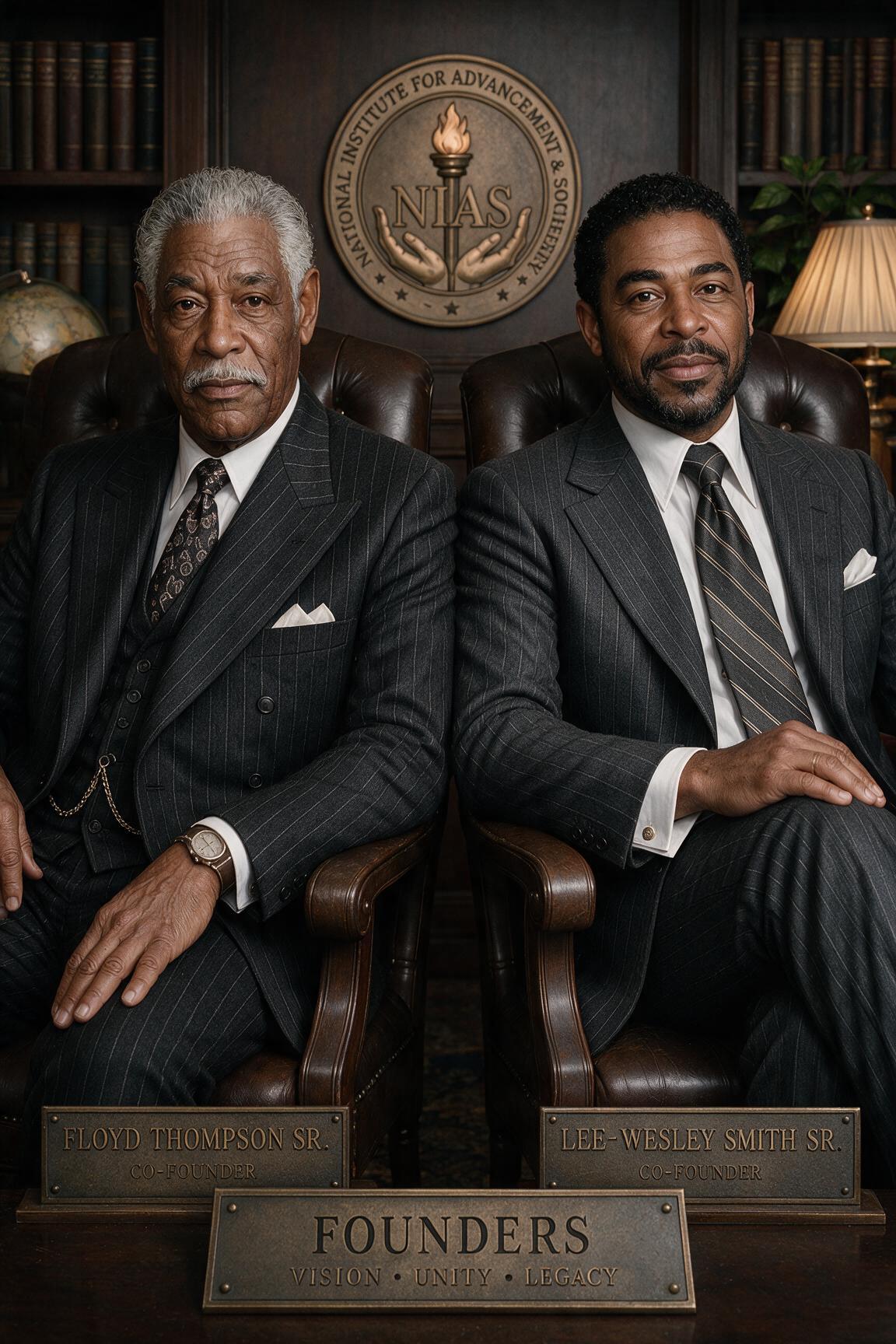 Portrait of the founders, Floyd Thompson Sr. and Lee-Wesley Smith Sr.